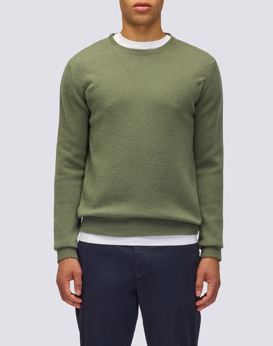 MEN'S CREW NECK SWEATER IN WOOL BLEND