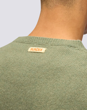 PULL COL ROND POUR HOMME EN LAINE MÉLANGÉE