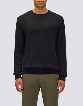 MEN'S CREW NECK SWEATER IN MERINO WOOL AND CASHMERE