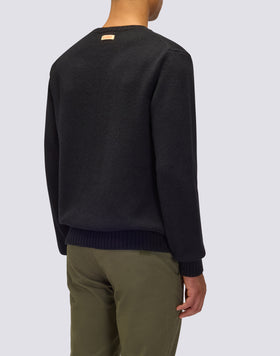 MEN'S CREW NECK SWEATER IN MERINO WOOL AND CASHMERE