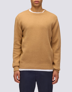 MEN'S CREW NECK SWEATER IN MERINO WOOL AND CASHMERE