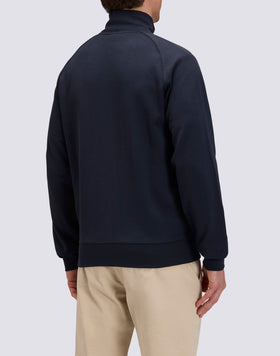 FELPA FULL ZIP CON DETTAGLIO TRICOLORE