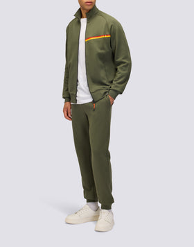 SUDADERA CON CREMALLERA COMPLETA Y DETALLE TRICOLOR