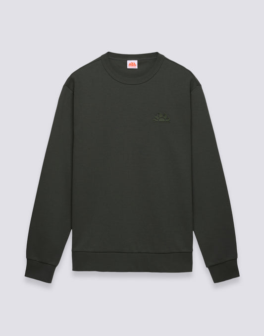 MEN'S CREW NECK SWEATSHIRT IN RECYCLED INTERLOCK COTTON