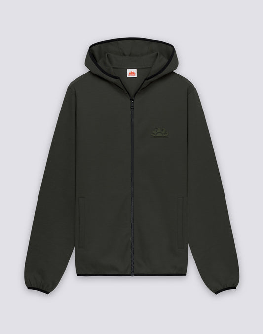 FELPA UOMO CON CAPPUCCIO IN COTONE INTERLOCK RICICLATO