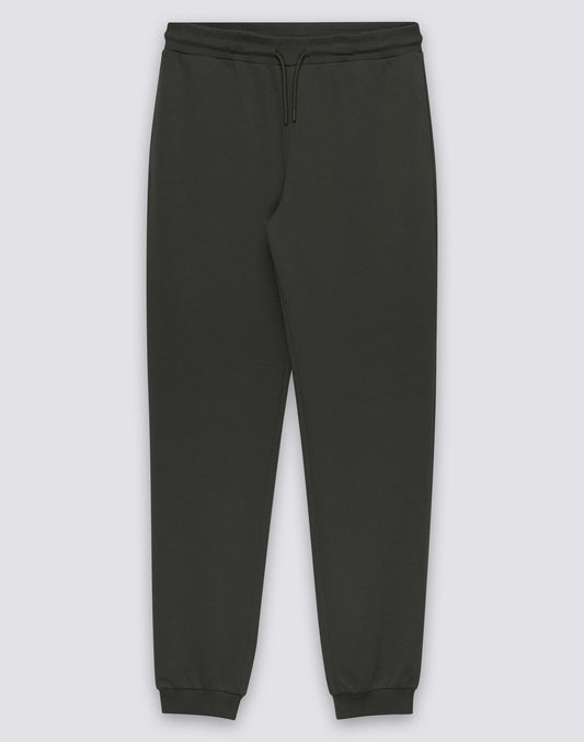 PANTALON LONG À TAILLE ÉLASTIQUE POUR HOMME EN COTON INTERLOCK RECYCLÉ