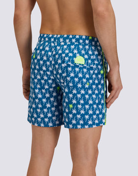 COSTUME DA BAGNO UOMO LUNGHEZZA MEDIA VITA ELASTICATA STAMPA UPSIDE DOWN IN POLIESTERE RICICLATO REPREVE®