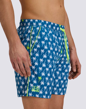 COSTUME DA BAGNO UOMO LUNGHEZZA MEDIA VITA ELASTICATA STAMPA UPSIDE DOWN IN POLIESTERE RICICLATO REPREVE®