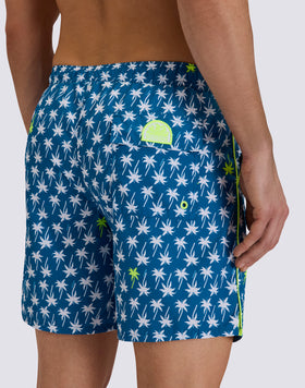 COSTUME DA BAGNO UOMO LUNGHEZZA MEDIA VITA ELASTICATA STAMPA UPSIDE DOWN IN POLIESTERE RICICLATO REPREVE®