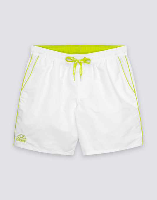 COSTUME DA BAGNO UOMO LUNGHEZZA MEDIA VITA ELASTICATA CON PIPING