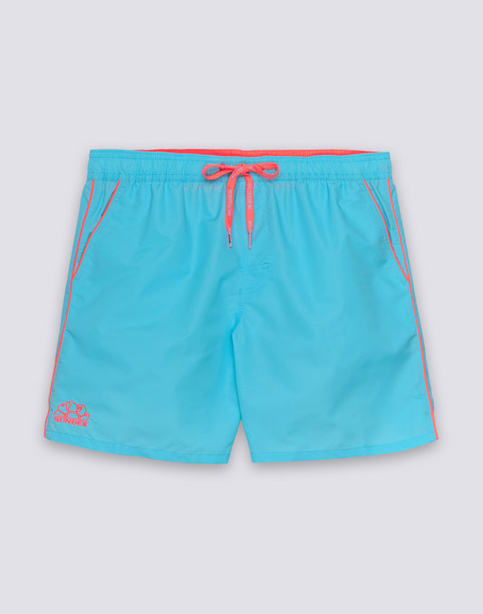 COSTUME DA BAGNO UOMO LUNGHEZZA MEDIA VITA ELASTICATA CON PIPING