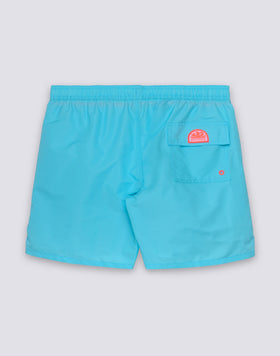 MEN’S MEDIUM-LENGTH SWIM SHORTS ELASTICATED WAISTBAND WITH PIPING