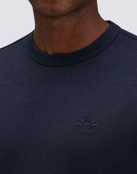 SWEAT-SHIRT POUR HOMME DÉPOUILLÉ À COL ROND AVEC LOGO BRODÉ
