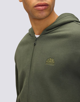 MEN'S HOODED SWEATSHIRT WITH CENTRAL ZIP