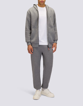 SUDADERA DE HOMBRE CON CAPUCHA Y CREMALLERA CENTRAL