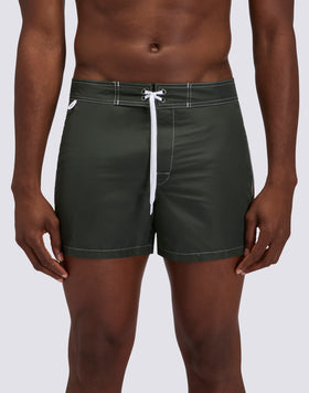 ICONIC TAFFETA FIXED WAIST SHORT SWIMSUIT