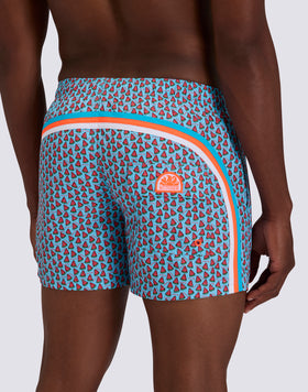 SHORT SWIMSHORTS WITH ELASTIC WAIST REPREVE® RECYCLED POLYESTER WITH FRUIT FIESTA PRINT