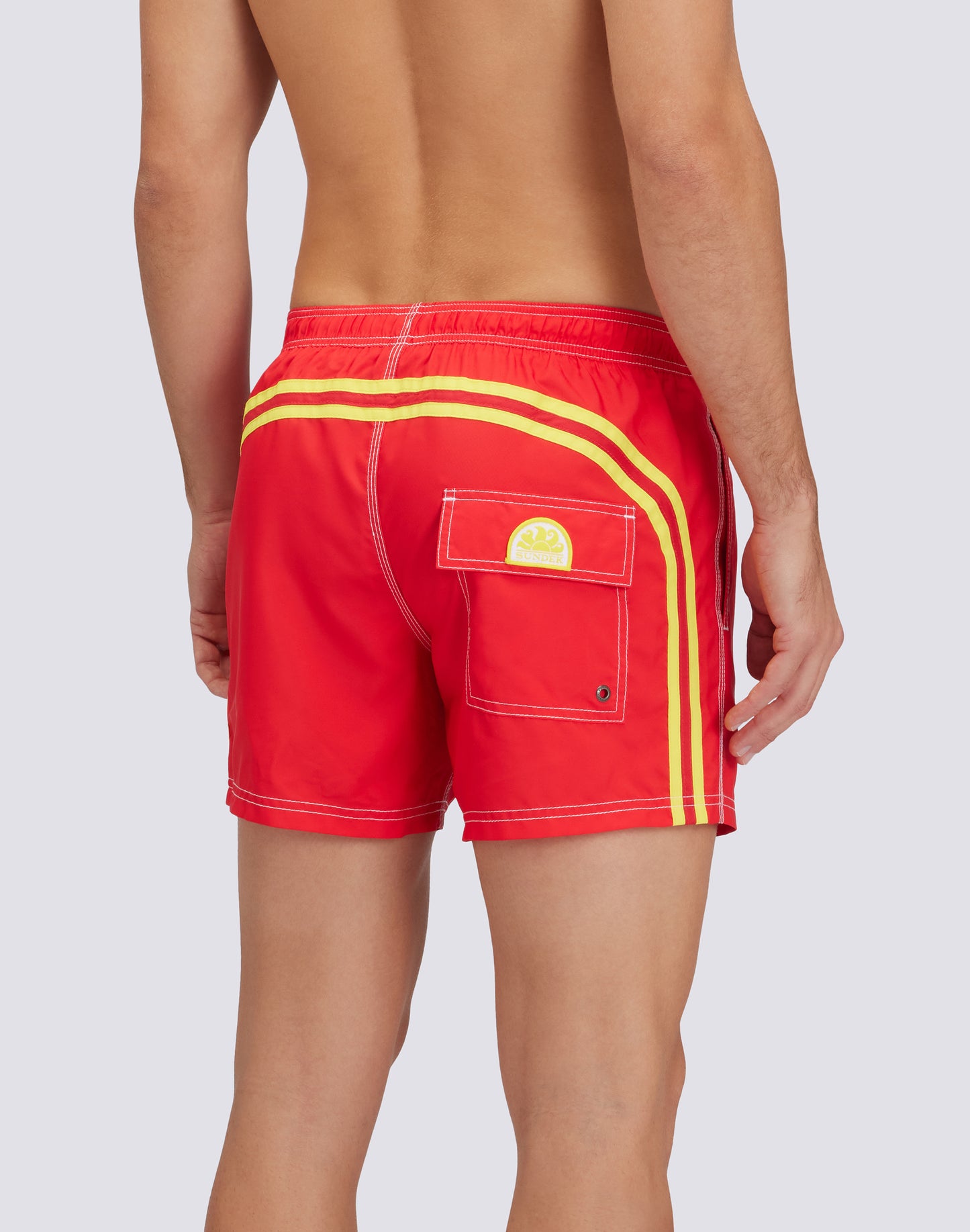 SHORT SWIM SHORTS WITH AN ELASTICATED WAISTBAND RECYCLED POLYESTER REPREVE® CHINA FLAG