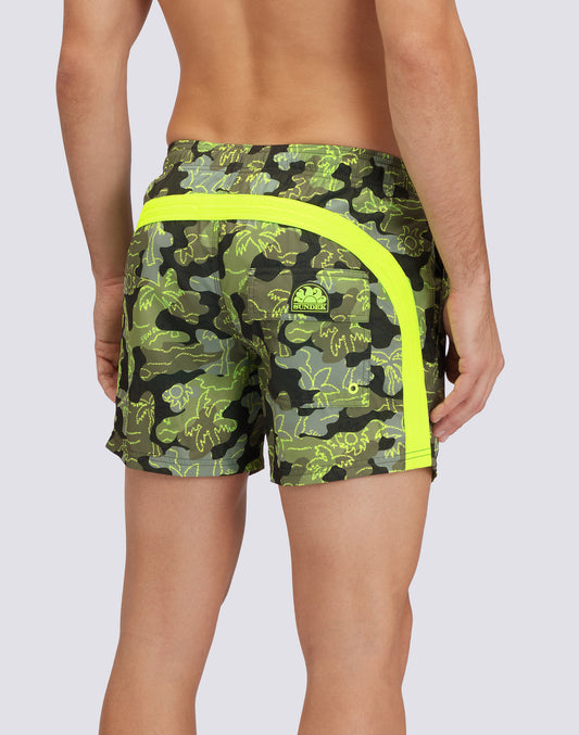 COSTUME DA BAGNO CORTO VITA ELASTICATA REPREVE® CON STAMPA INSIDE PALM