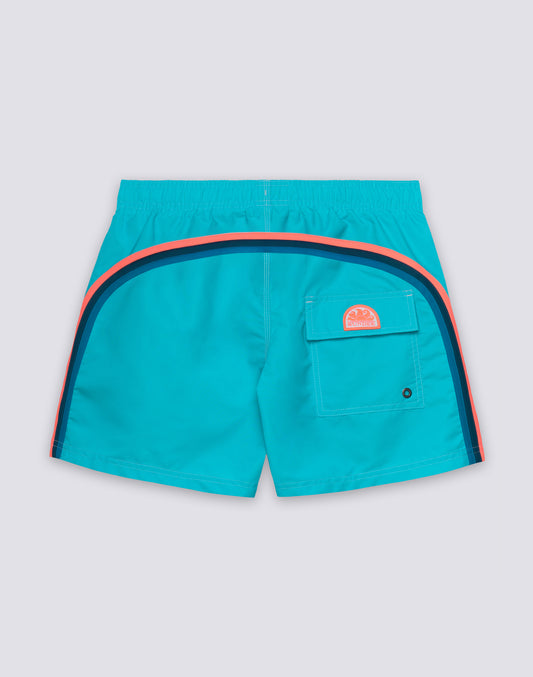 ICONIC TAFFETA SHORT SWIMSHORTS WITH ELASTIC WAIST