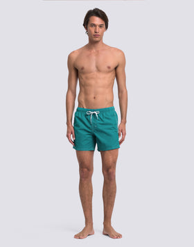ICONIC TAFFETA SHORT SWIMSUIT WITH ELASTICATED WAIST