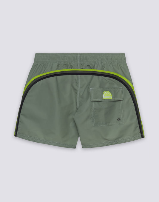 ICONIC TAFFETA MEN'S SHORT ELASTIC WAIST SWIMSHORTS