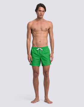 ICONIC TAFFETA SHORT SWIMSUIT WITH ELASTICATED WAIST