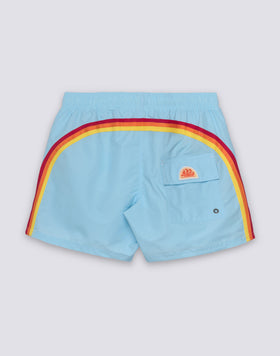 ICONIC TAFFETA SHORT SWIMSUIT WITH ELASTICATED WAIST