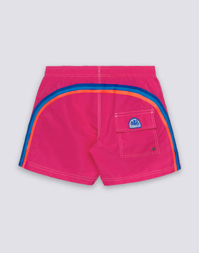 ICONIC TAFFETA SHORT SWIMSUIT WITH ELASTICATED WAIST