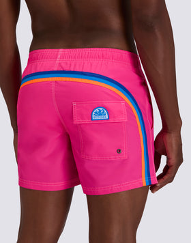 ICONIC TAFFETA SHORT SWIMSUIT WITH ELASTICATED WAIST