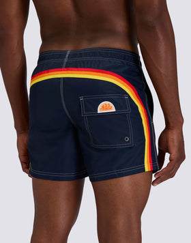 MAILLOT DE BAIN COURT EN TAFFETAS POUR HOMME, À TAILLE ÉLASTIQUE ET À L'EMBALLAGE ÉLASTIQUE