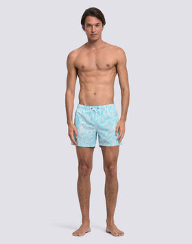 COSTUME DA BAGNO UOMO CORTO VITA ELASTICATA STAMPA ARCHIVE HIBISCUS SK23