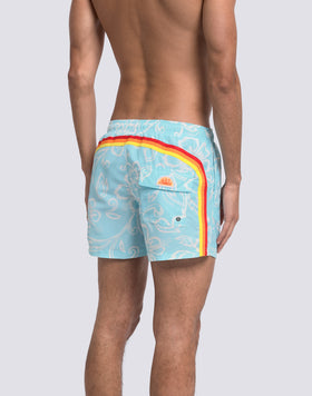 COSTUME DA BAGNO UOMO CORTO VITA ELASTICATA STAMPA ARCHIVE HIBISCUS SK23