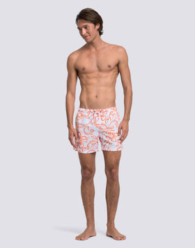 COSTUME DA BAGNO UOMO CORTO VITA ELASTICATA STAMPA ARCHIVE HIBISCUS SK23