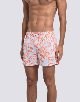COSTUME DA BAGNO UOMO CORTO VITA ELASTICATA STAMPA ARCHIVE HIBISCUS SK23