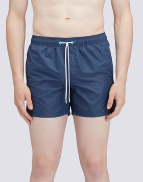 MAILLOT DE BAIN TAILLE COURTE ÉLASTIQUÉE TAFFETAS ICONIQUE ARC-EN-CIEL 2 COULEURS