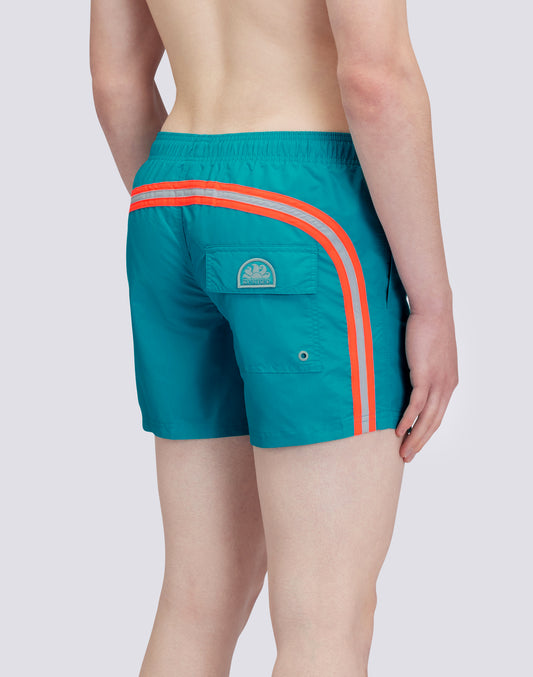 TRAJE DE BAÑO CORTO CINTURA ELÁSTICA ICONIC TAFETÁN ARCO IRIS 2 COLORES