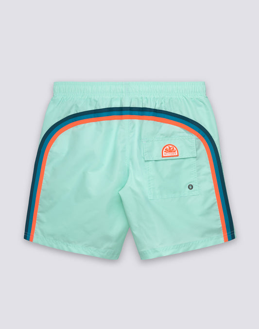 ICONIC TAFFETA MEN'S MID-LENGTH ELASTIC WAIST SWIMSHORTS
