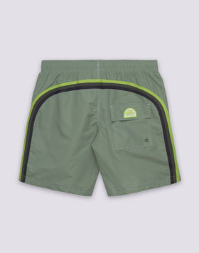 ICONIC TAFFETA MEN'S MID-LENGTH ELASTIC WAIST SWIMSHORTS