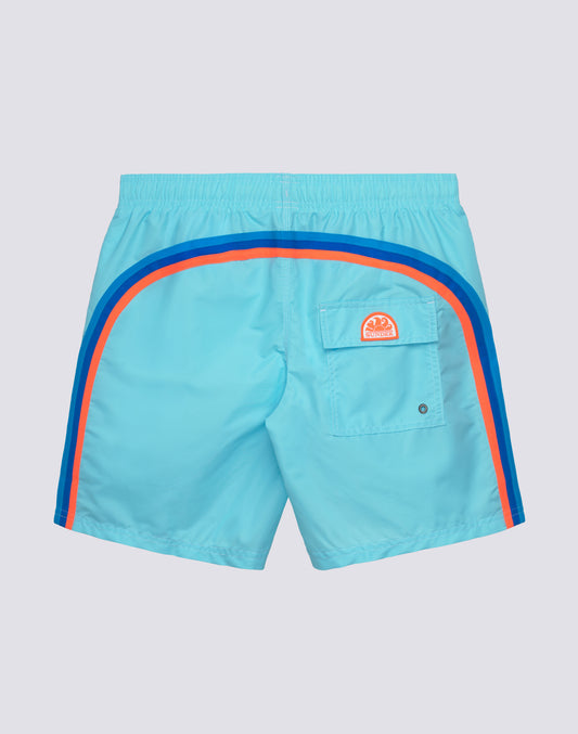 ICONIC TAFFETA MEN'S MID-LENGTH ELASTIC WAIST SWIMSHORTS