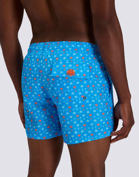 COSTUME DA BAGNO UOMO CORTO VITA ELASTICATA STAMPA PALMAS IN POLY RICICLATO