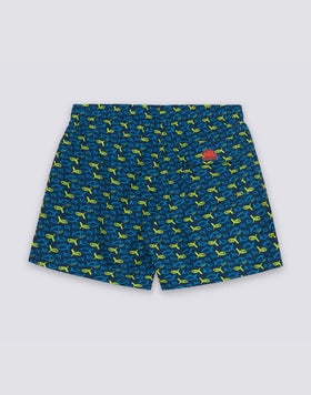 COSTUME DA BAGNO UOMO CORTO VITA ELASTICATA STAMPA FISHAZ IN POLY RICICLATO