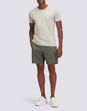 CAMISETA TEÑIDA EN PRENDA CON BOLSILLO