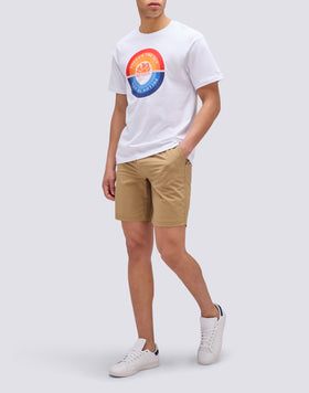 T-SHIRT CON STAMPA ROTONDA FOLLOW THE SUN