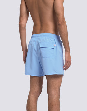 MEN'S SHORT SWIMSHORTS WITH ELASTIC WAIST AND PEACHY FABRIC