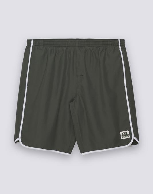 MEN'S LONG SWIMSUIT WITH ELASTIC WAIST AND ROUND SIDE SPLITS