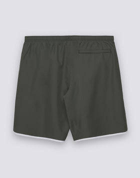 COSTUME DA BAGNO UOMO LUNGO CON VITA ELASTICATA E SPACCHI LATERALI ROTONDI
