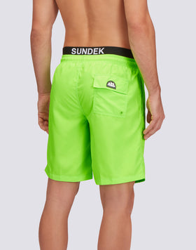 LONG ELASTICATED WAIST SWIMSUIT WITH LIGHT POLY LOGO ELASTIC