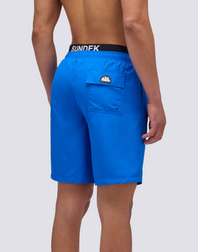 LONG ELASTICATED WAIST SWIMSUIT WITH LIGHT POLY LOGO ELASTIC