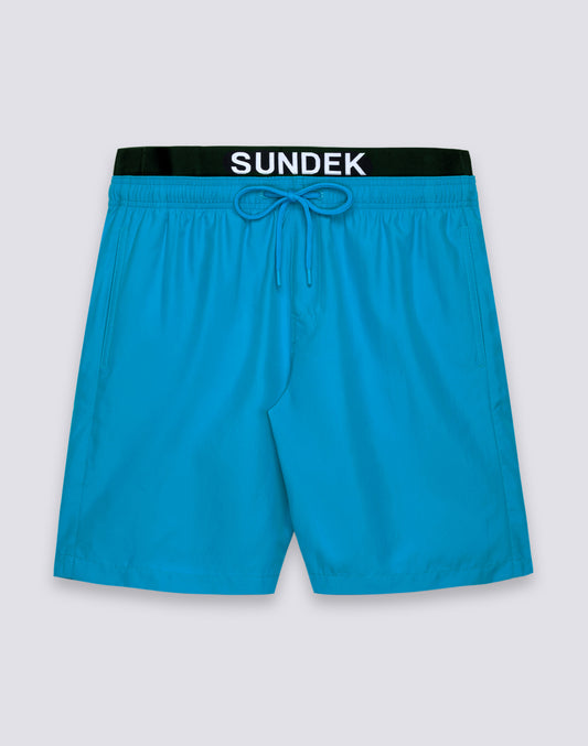 COSTUME DA BAGNO UOMO LUNGO VITA ELASTICATA CON ELASTICO LOGO